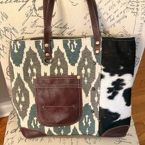 Stylish Brown and Black Tote Bag